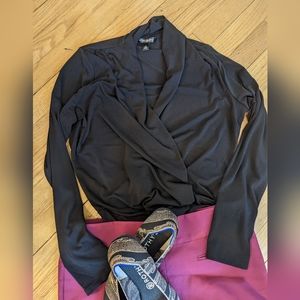 NWOT Banana Republic Women's large draped front bodysuit